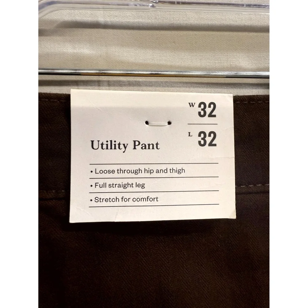 Goodfellow & Co Utility Pants Mens 32x32 Brown Stretch Relaxed Fit Straight Leg